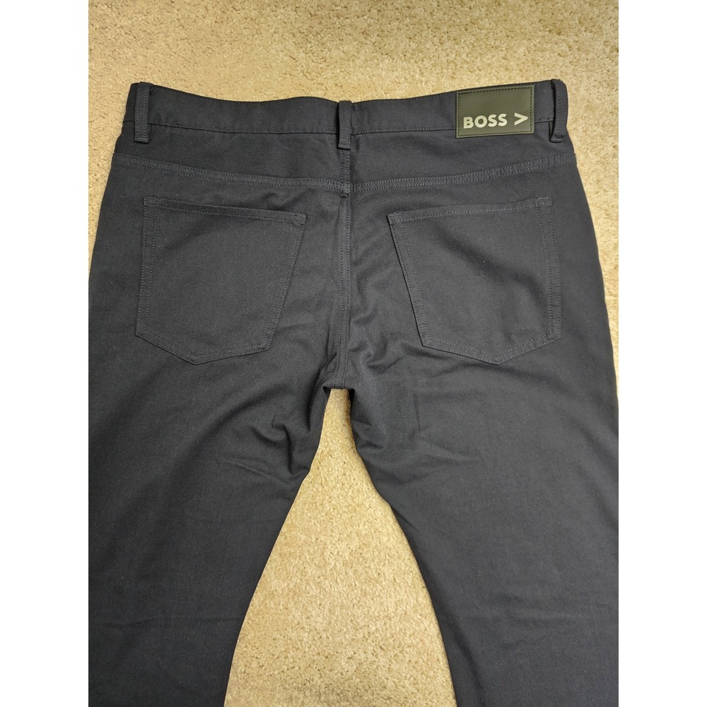 Hugo Boss Delaware Slim Fit Performance Stretch Pants Navy Blue 36/32 50477048 - Picture 10 of 11